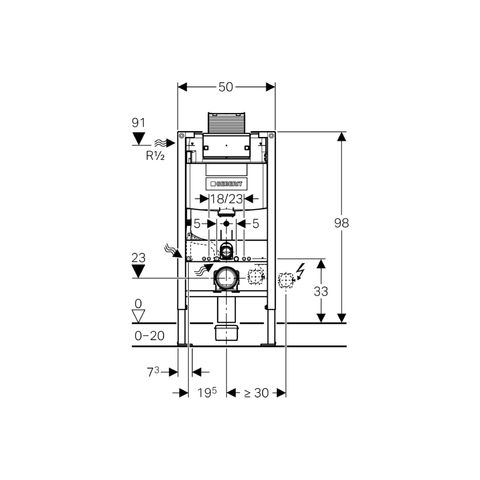 Geberit Duofix Wand Wc Montageelement 98 Cm Up Spk Up320