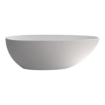 Badewanne Freistehend Matt GioiaBagno Maui-160 Mineralguss Weiss matt Steinguss Freistehende Badewanne