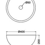 Aufsatzbecken Domiziani Keramik Flat Shape 59