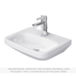 Waschbecken Keramik Duravit Durastyle 45x33.5 Weiss glanz Waschtisch