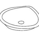 Massskizze Aufsatzbecken Domiziani Keramik Flat shape 61