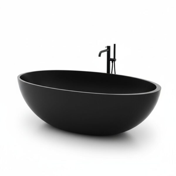 Badewanne freistehend schwarz matt Mastella VOV 170