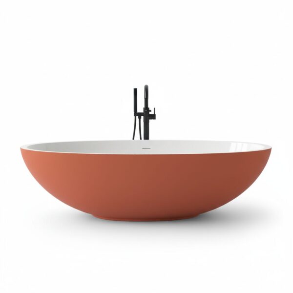 Badewanne freistehend matt zweifarbig 170