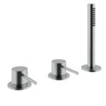 Mischer für Badewannerand Edelstahl 2 Weg Treemme 40 mm