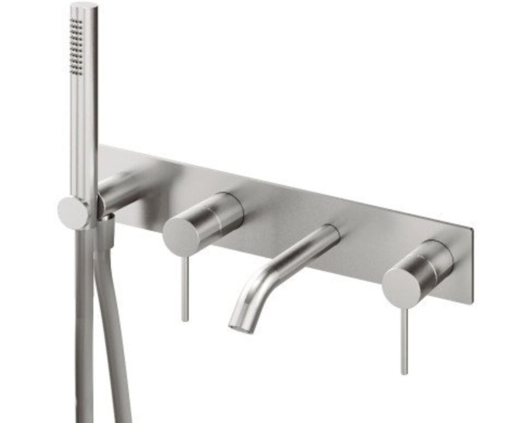 Mischer für Badewanne aus Wand Treemme 40 mm Edelstahl Badewannenarmatur Unterputz