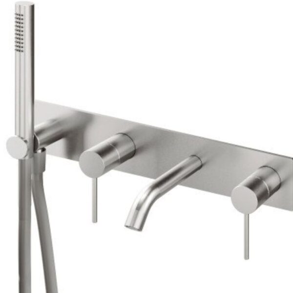 Mischer für Badewanne aus Wand Treemme 40 mm Edelstahl Badewannenarmatur Unterputz