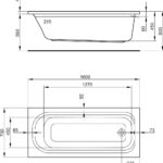 Badewanne Acryl Florida Badewanne 160x70 Einbaubadewanne
