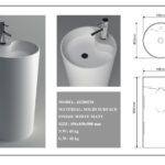 Waschsäule Corian GioiaBagno Waschsäule 2002 Mineralgussbecken Steingussbecken