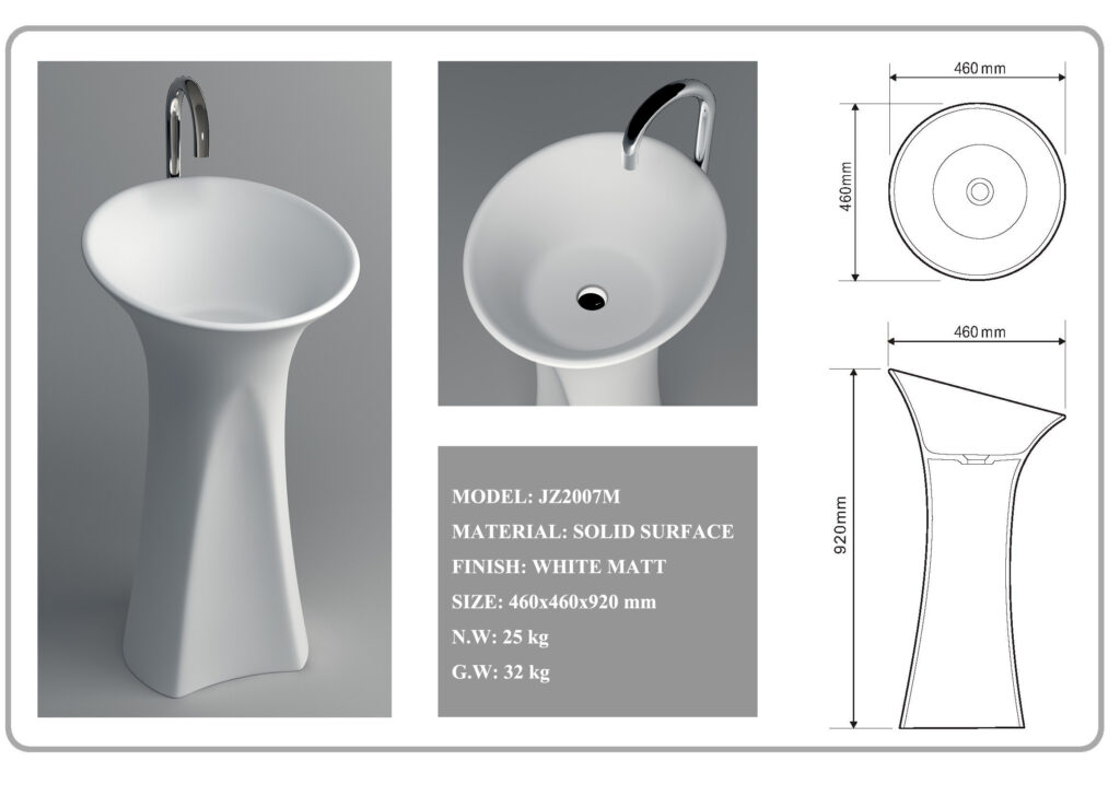 Waschsäule Corian GioiaBagno Waschsäule 2007 Mineralgussbecken Steingussbecken