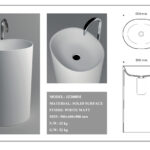 Waschsäule Corian GioiaBagno Waschsäule 2008 Mineralgussbecken Steingussbecken
