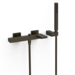 Mischer für Badewanne 2 Verbraucher AP TRES SLIM Schwarzbronze