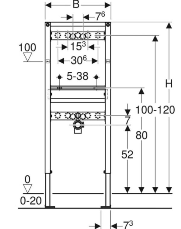 Duofix Geberit Einbaurahmen Waschtisch H= 130 – Bild 2