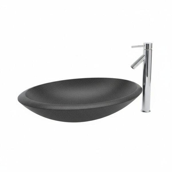 Aufsatzbecken Naturstein GioiaBagno Nero Assoluto 55 für Designbäder