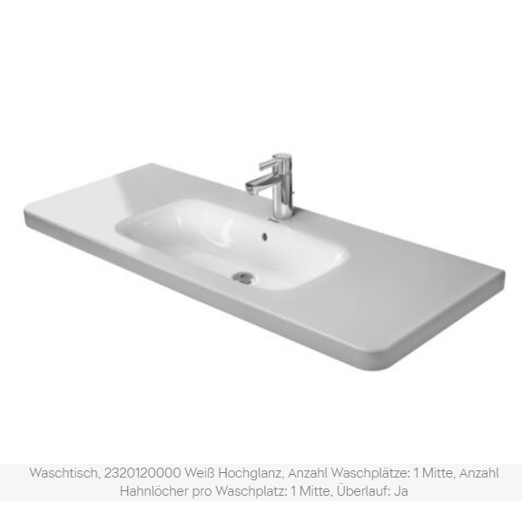 Waschbecken Keramik Duravit Durastyle 120×48