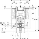 Duofix Geberit Duofix Barrierefrei-WC Massskizze