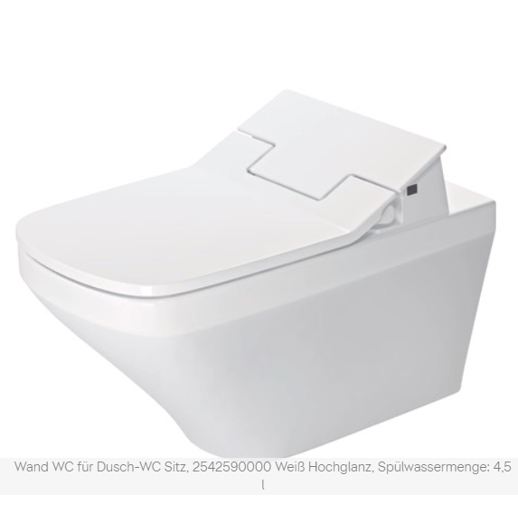 WC Wand Duravit Durastyle Befestigung verdeckt Rimless