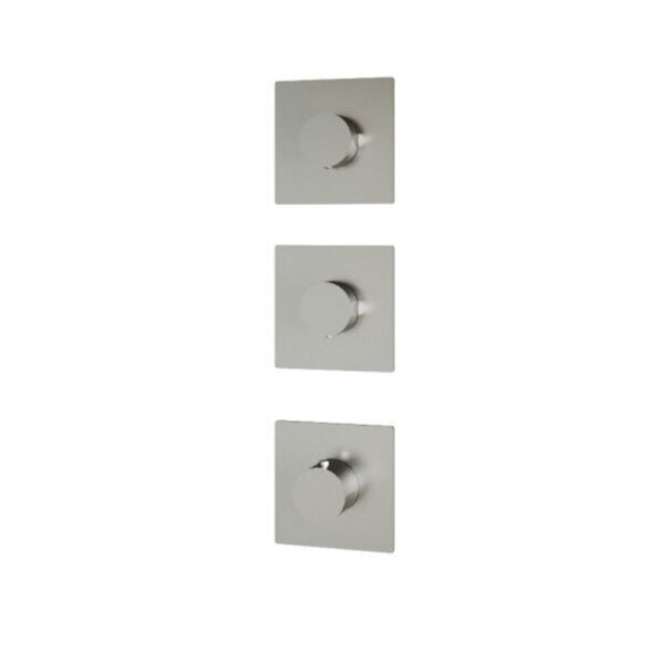 Mischer für Dusche 2 Weg Rosetten Eckig Treemme 3.6 mm Edelstahl Duscharmatur Unterputz