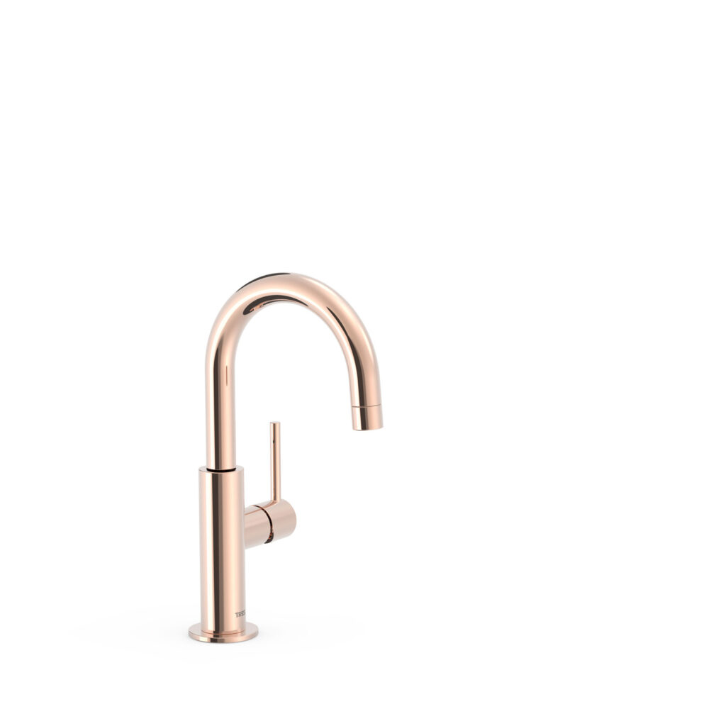 Mischer für Waschtisch TRES STUDY A=13.3 Rosegold Glanz