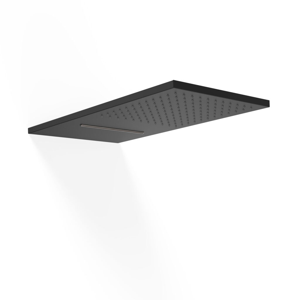 Wellness-Schwall System TRES Dusche 55x28 Schwarz matt