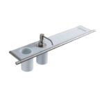 Bad Accessoires Weiss matt Corian Reling-Ablage Treemme 40 mm Edelstahl