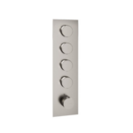 Duschmischer 4 Verbraucher Wandplatte UP Treemme 22 mm Edelstahl