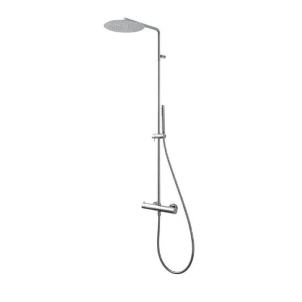 Duschsystem Nickel gebürstet Treemme SHOWERS Rund Regendusche