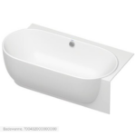 Badewanne Eck Einbau LUV Durasolid Duravit 185x95x61 weiss glanz