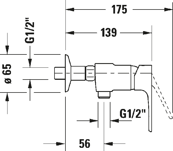 Duscharmatur AP im Set Duravit B1 – Bild 2