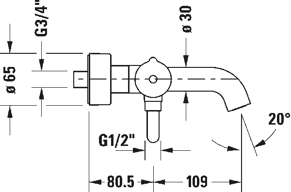 Badewannenarmatur Duravit C1 by KWC – Bild 2