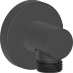 Schlauchanschluss rund Duravit Schwarz Matt