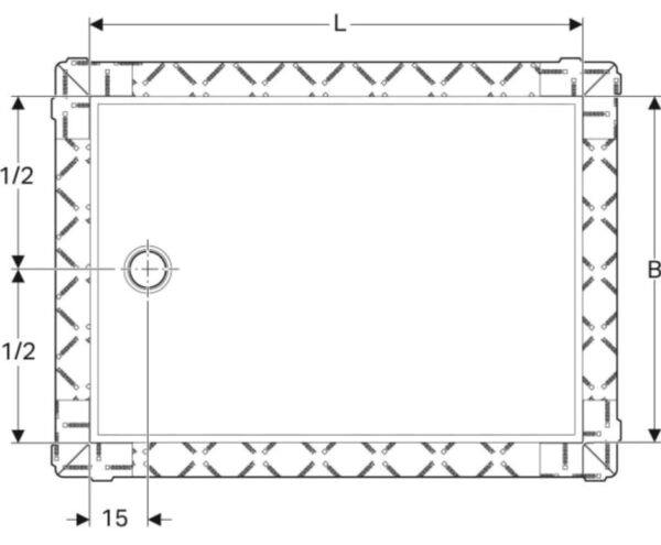 Duschwanne Geberit Setaplano 120x100 – Bild 2