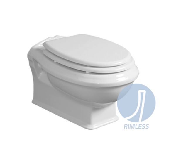 Wand WC Simas Arcade Kermik weiss Glanz retro A= 51 cm