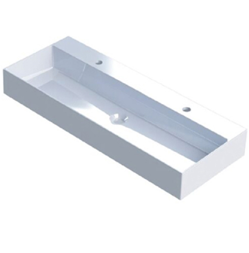 Waschtisch Azzurra Elegance Squared B= 102 cm zwei Hahnlöcher