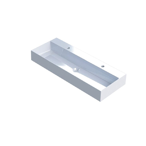 Waschtisch Azzurra Elegance Squared B= 102 cm zwei Hanhlöcher weiss