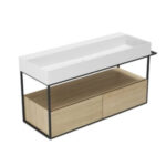 Bademöbel Azzurra Elegance Squared B= 130 cm