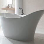 Badewanne freistehend Glanz V+A Amalfi Mineralgussbadewanne Freistehende Badewanne