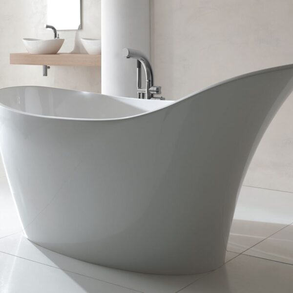 Badewanne freistehend Glanz V+A Amalfi Mineralgussbadewanne Freistehende Badewanne
