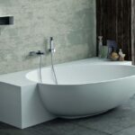 BAHIA Badewanne freistehend matt Mastella L= 170-210 cm Freistehende Badewanne Mineralguss Luxusbadewanne