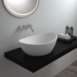 Aufsatzbecken Corian GioiaBagno Becken Ruby-54 Mineralgussbecken Steingussbecken