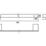 Badetuchstange B 60 cm Emco EMCO "Loft" Bad Accessoires Massskizze