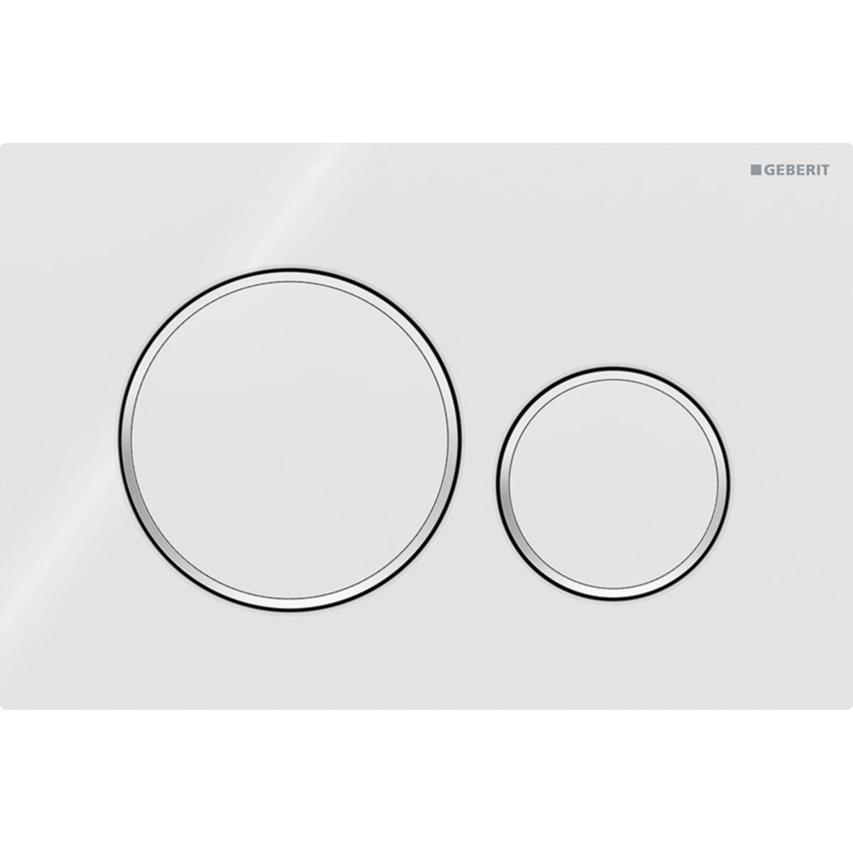 Betätigungsplatte Geberit Sigma 20 Weiss/glanzverchromt