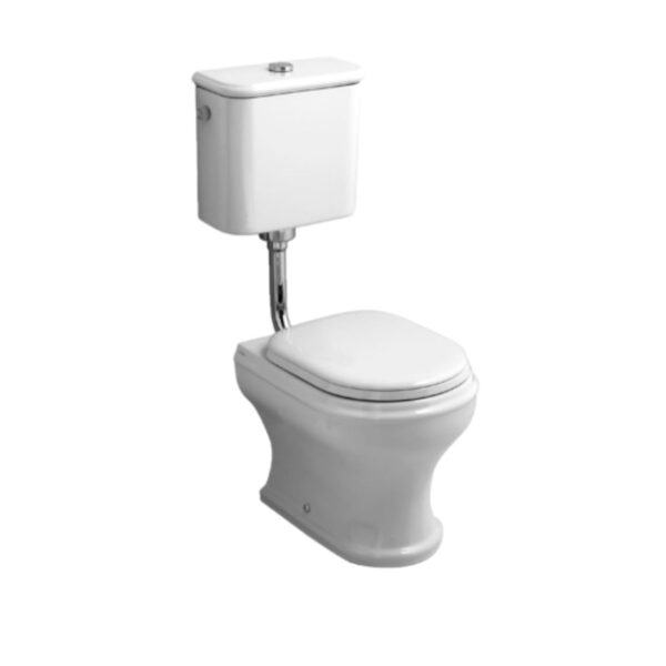 WC-Stand Monoblock Halb Hoch Spülkasten CHARME Keramik weiss glanz Retro Nostalgisch Keramik