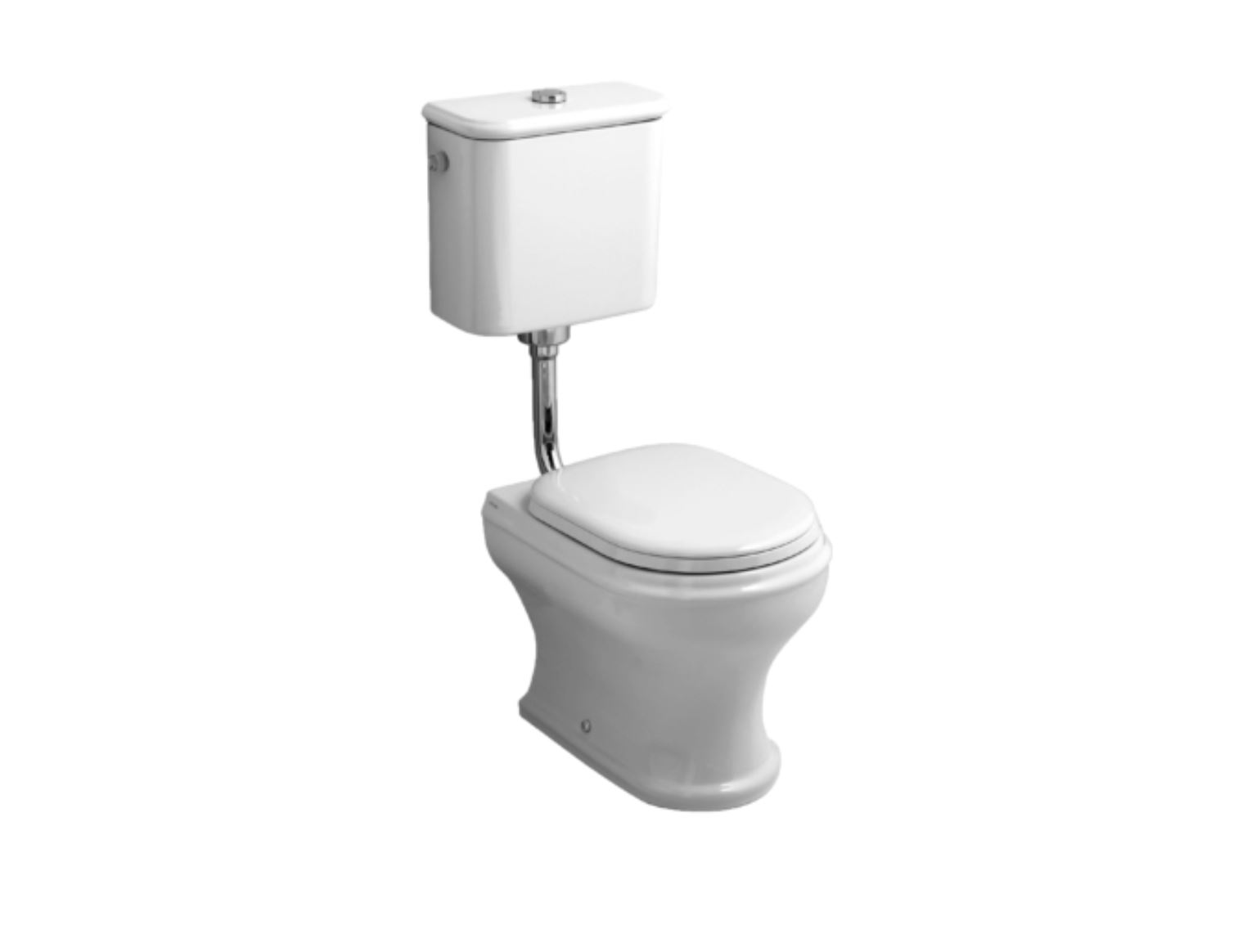 WC Stand Monoblock Halb Hoch Spülkasten CHARME Kermaik weiss