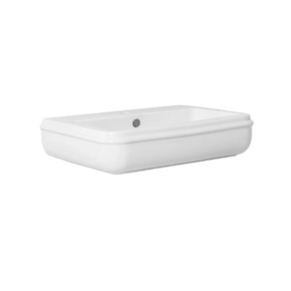 Waschtisch retro CHARME B= 68cm weiss Glanz Retro Nostalgisch Keramik Waschbecken