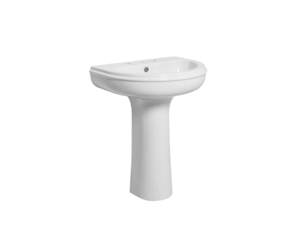 Waschtisch Keramik CHARME B= 70 cm weiss glanz Retro Nostalgisch