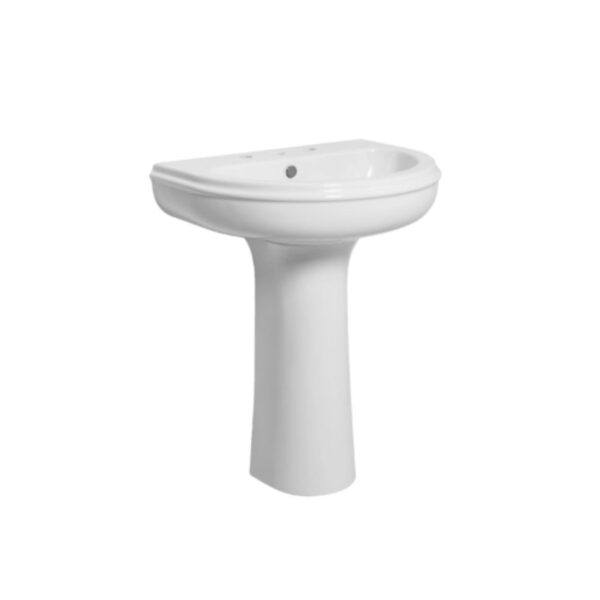 Waschtisch Keramik CHARME B= 70 cm weiss glanz Retro Nostalgisch