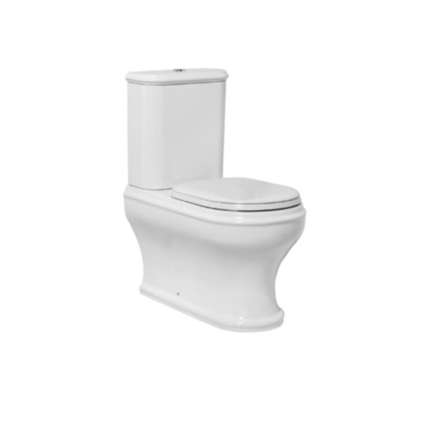 WC-Stand wandbündig Azzurra CHARME Aufsatz Spülkasten weiss glanz Retro Nostalgisch Keramik