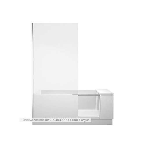 Badewanne mit Tür Duravit Shower + Bath Ecke Links