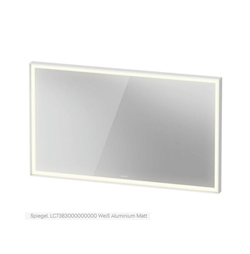 Leuchtspiegel LED Duravit L-Cube 120x70x6.7 weiss Aluminium matt