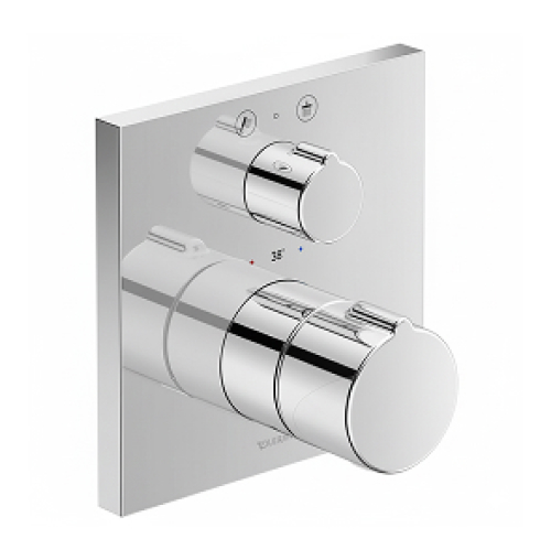 Mischer für Dusche 2 Weg UP Thermostat Duravit Eckig